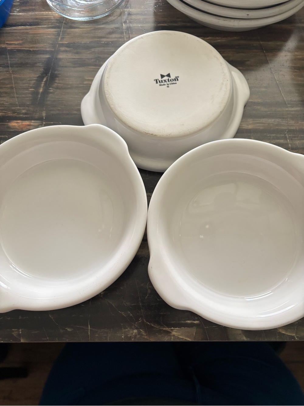 White Ceramic Serving Ramekins - Set of 3